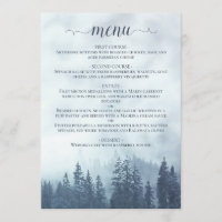 Rustikales Hochzeitmenü von Pine Trees Blue Weddin