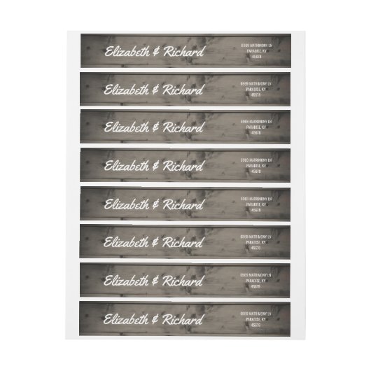 Rustikales Hochzeits-Monogramm verwittertes (Bogen)