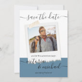 Rustikales Hochzeitsabenteuer-Foto Save the Date Einladung (Vorderseite)