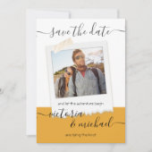Rustikales Hochzeitsabenteuer-Foto Save the Date Einladung (Vorderseite)