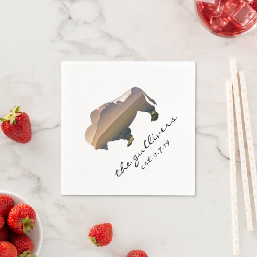 Rustikales Hochzeitsbison Serviette (Beispiel)