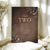 Rustikales Hochzeitsdiagramm für Holz