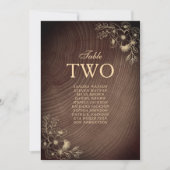 Rustikales Hochzeitsdiagramm für Holz (Vorderseite)