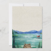 Rustikales Hochzeitsessen am Lakeside Probe Einladung (Rückseite)