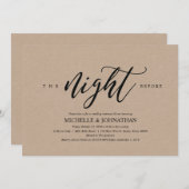 Rustikales Hochzeitsessen Probe Einladung (Vorne/Hinten)