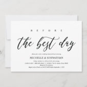 Rustikales Hochzeitsessen Probe Einladung (Vorderseite)