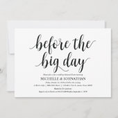 Rustikales Hochzeitsessen Probe Einladungskarten (Vorderseite)