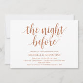 Rustikales Hochzeitsessen, Probe, Kupferfarbe Einladung (Vorderseite)