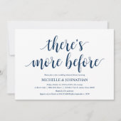 Rustikales Hochzeitsessen, Probe Navy Blue Einladung (Vorderseite)