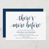 Rustikales Hochzeitsessen, Probe Navy Blue Einladung (Vorne/Hinten)