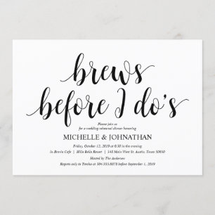 Rustikales Hochzeitsessen, Probe Schwarz/Weiß Einladung