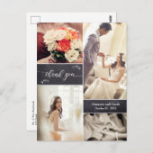 Rustikales Hochzeitsfest Foto danke Ihnen vertikal Postkarte (Vorne/Hinten)