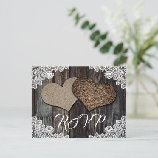 Rustikales Hochzeitsfest UAWG Postkarte Auswahl (Stehend Vorderseite)