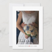 Rustikales Hochzeitsflat Foto Danke Karte (Vorderseite)