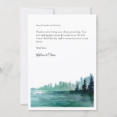 Rustikales Hochzeitsflat Foto Danke Karte (Rückseite)