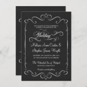 Rustikales Hochzeitsgericht Einladung (Vorne/Hinten)