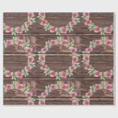 rustikales Hochzeitsgeschenk aus Holz Geschenkpapier (Flach)