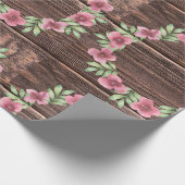 rustikales Hochzeitsgeschenk aus Holz Geschenkpapier (Ecke)