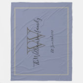 Rustikales Hochzeitsgeschenk Chic Script Keepake M Fleecedecke (Vorderseite)