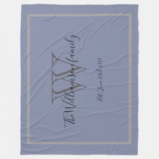 Rustikales Hochzeitsgeschenk Chic Script Keepake M Fleecedecke (Vorderseite)