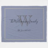 Rustikales Hochzeitsgeschenk Chic Script Keepake M Fleecedecke (Vorderseite (Horizontal))