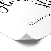 Rustikales Hochzeitsglanz-Absenden eines Signalton Poster (Ecke)