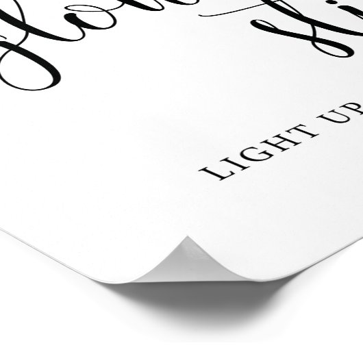 Rustikales Hochzeitsglanz-Absenden eines Signalton Poster (Ecke)