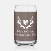 Rustikales Hochzeitsglas mit dem Lieblingslio Dosenglas (Vorderseite)