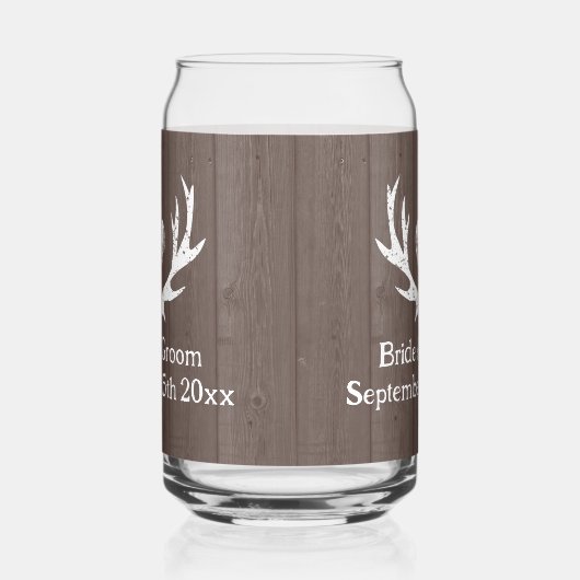 Rustikales Hochzeitsglas mit dem Lieblingslio Dosenglas (Rechts)