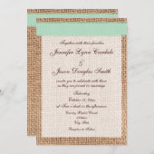 Rustikales Hochzeitsgraben mit Brap-Sage Einladung (Vorne/Hinten)