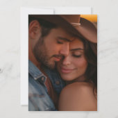 Rustikales Hochzeitshauslicht Foto Save the Date Einladung (Rückseite)