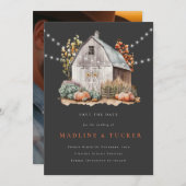 Rustikales Hochzeitshauslicht Foto Save the Date Einladung (Vorne/Hinten)