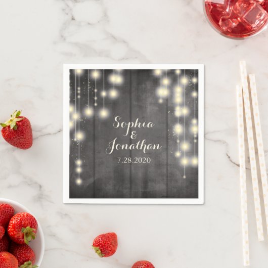 Rustikales Hochzeitsheim Serviette (Beispiel)