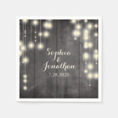 Rustikales Hochzeitsheim Serviette (Vorderseite)