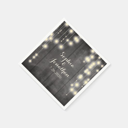 Rustikales Hochzeitsheim Serviette (Ecke)