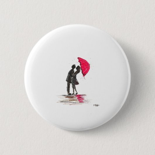 Rustikales Hochzeitshilfepaar in Liebe chic Button (Vorderseite)