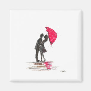 Rustikales Hochzeitshilfepaar in Liebe chic Magnet