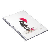 Rustikales Hochzeitshilfepaar in Liebe chic Notizblock (Rechte Seite)