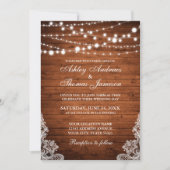 Rustikales Hochzeitsholz Einladung (Vorderseite)