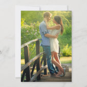 Rustikales Hochzeitsholz Einladung (Rückseite)