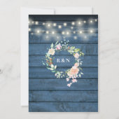 Rustikales Hochzeitsholz Einladung (Rückseite)