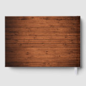 Rustikales Hochzeitsholz Gästebuch (Rückseite)