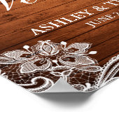 Rustikales Hochzeitsholz Poster (Ecke)