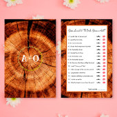 Rustikales Hochzeitsholz schätzen, wer Brautparty