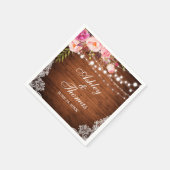 Rustikales Hochzeitsholz Serviette (Ecke)