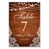 Rustikales Hochzeitsholz Tischnummer (Vorderseite)