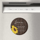 Rustikales Hochzeitsholzdesign Save the Date Magnet (In Situ (Geschirrspüler))