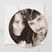 Rustikales Hochzeitsinvestitions-Briefmarke-Foto Einladung (Rückseite)