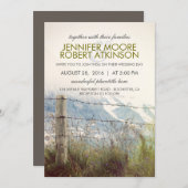 Rustikales Hochzeitsland für den ländlichen Zaun Einladung (Vorne/Hinten)