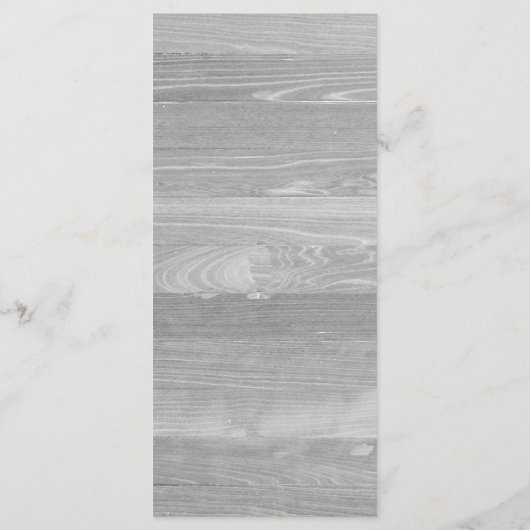 Rustikales Hochzeitsmenü2 Menükarte (Rückseite)